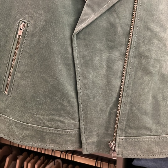 Current Air - green suede leather jacket - M (like new!) - Picture 5 of 8
